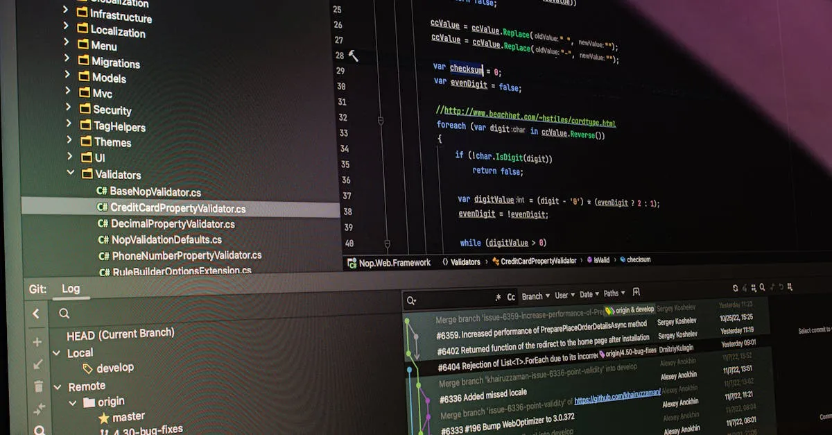Terminal screen showing code differences and version control comparison